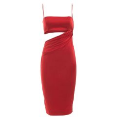 Selina Slip Dress Red   